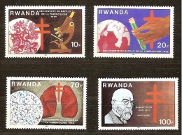 RWANDA 1982 - Robert Koch - 4 Val Neuf // Mnh - Unused Stamps