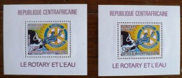 CENTRAFRIQUE Rotary, 2 BF DE LUXE Dentelés. Yvert BF 653N+653P Neuf Sans Charniere, MNH - Rotary Club