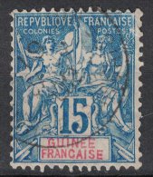 GUINEE FRANCAISE - Timbre Au Type Groupe N° 6 15c Bleu Obliteration Cad - Gebruikt