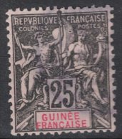 GUINEE FRANCAISE - Timbre Au Type Groupe TB N° 8 25c Noir / Rose SANS DEFAUT Obliteration Cad - Used Stamps