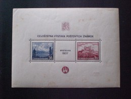 STAMPS CESKOSLOVENSKO 1937 ESPOSIZIONE FILATELICA DI PRAGA MNH - Ungebraucht