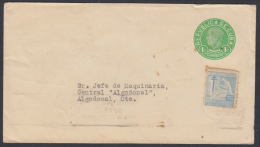 1949-EP-39. CUBA REPUBLICA. 1949. J. MIRO ARGENTER. 1c. Ed.93. SOBRE ENVIADO AL CENTRAL ALGODONAL, ORIENTE. MARCA CENTRA - Covers & Documents
