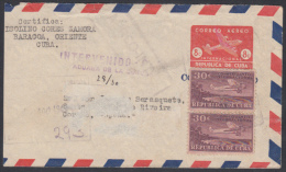 1949-EP-42. CUBA REPUBLICA. 1949. CORREO AEREO. 8c. Ed.99. ENTERO POSTAL AEREO CERTIFICADO A ESPAÑA EN 1949. - Cartas & Documentos