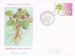 R 1025. Carta F.D.C.KARACHI (Pakistan) 1992. Plants Medicinals - Plantes Médicinales