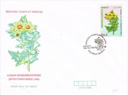 R 1026. Carta F.D.C.KARACHI (Pakistan) 1994. Plants Medicinals - Piante Medicinali