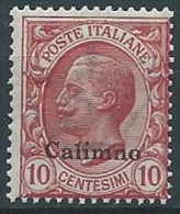 1912 EGEO CALINO EFFIGIE 10 CENT MNH ** - W072-5 - Egée (Calino)