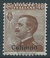 1912 EGEO CALINO EFFIGIE 40 CENT MNH ** - W073-6 - Egée (Calino)