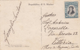 REP. SAN MARINO /  VITTORIA (RG)  - Card _ Cartolina -  Cent. 10 Senza Annullo - Storia Postale