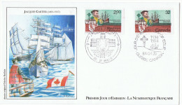 20/4/1984 - Jacques CARTIER - Emission Franco-canadienne - Dessin Original: O. Baillais - 1981-1990