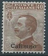 1912 EGEO CALINO EFFIGIE 40 CENT MNH ** - W074-5 - Ägäis (Calino)