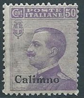 1912 EGEO CALINO EFFIGIE 50 CENT MNH ** - W074-3 - Ägäis (Calino)