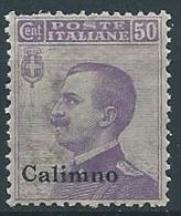 1912 EGEO CALINO EFFIGIE 50 CENT MNH ** - W074-7 - Aegean (Calino)