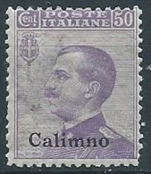 1912 EGEO CALINO EFFIGIE 50 CENT MNH ** - W074-8 - Ägäis (Calino)