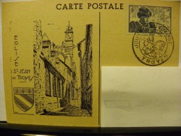 10 TROYES  Journée Timbre 1945 Carte Locale - ....-1949