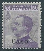 1912 EGEO CASO EFFIGIE 50 CENT MNH ** - W080-3 - Egeo (Caso)