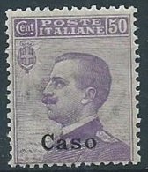 1912 EGEO CASO EFFIGIE 50 CENT MNH ** - W080-4 - Aegean (Caso)