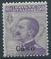 1912 EGEO CASO EFFIGIE 50 CENT MNH ** - W080-5 - Egée (Caso)
