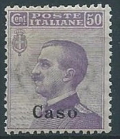 1912 EGEO CASO EFFIGIE 50 CENT MNH ** - W080-8 - Egée (Caso)