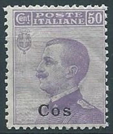 1912 EGEO COO EFFIGIE 50 CENT MNH ** - W082-2 - Egée (Coo)