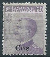 1912 EGEO COO EFFIGIE 50 CENT MNH ** - W083-4 - Egée (Coo)