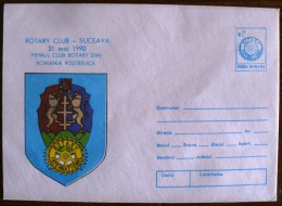 ROUMANIE Rotary, Entier Postal Emis En 1990. Neuf. Mint/  ROTARY CLUB  CUCEAVA - Rotary Club