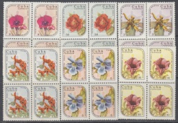 1986.15 CUBA MNH. 1986. BLOCK 4. FLORES EXOTICAS DEL JARDIN BOTANICO EXOTIC FLOWERS COMPLETE SET - Ongebruikt