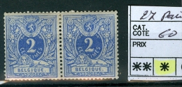 N° 27  Paire  X     / 1869-1883 - 1869-1888 Leone Coricato