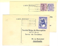 2 Cartes Société Belge De Marcophilie  1941 - Autres & Non Classés