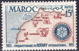 MAROC Rotary Yvert N° 344 Neuf Avec Charniere. Hinged. * - Rotary, Lions Club