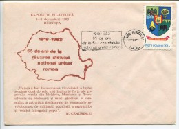 Romania- Mi. No. 3394 On  Cover - Publicity Postmark  (65 Years Romanian State ) - Altri