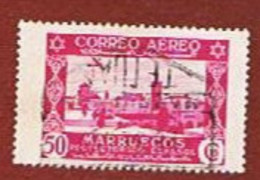 MAROCCO SPAGNOLO (SPANISH MOROCCO)  - SG 207 -  1938 AIR MAIL: VIEWS   - USED ° - Maroc Espagnol