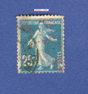 1907 N° 140  TYPE SEMEUSE FOND PLEIN OBLITÉRÉ 20.00 € - Usati