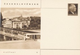 I6478 - Czechoslovakia / Postal Stationery (1947) Promotional (12) Piestany: View Of The Spa With A Colonnaded Bridge - Thermalisme