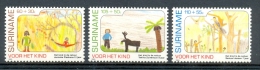 Mih0681 KINDERZEGELS IN DE NATUUR BOOM VOGEL TREE BIRD DRAWINGS SURINAME 1990 PF/MNH - Collezioni & Lotti