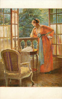 Arts - Peintures & Tableaux - Femmes - Femme - Salon De Paris - Edouard Gelhay - L'amant Attendu - état - Malerei & Gemälde