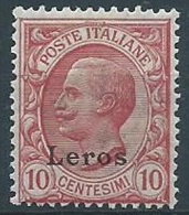 1912 EGEO LERO EFFIGIE 10 CENT MNH ** - W084-3 - Ägäis (Lero)