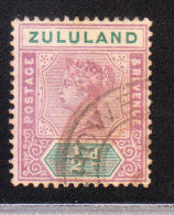 Zululand 1894-96 Queen Victoria 1/2p Used - Zululand (1888-1902)