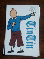 TINTIN Reproduction  CARTE POSTAL  TINTIN DOIGT LEVE  HERGE - Tintin