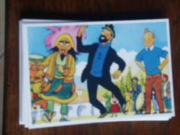 TINTIN Reproduction  CARTE POSTALE  HADDOCK DANSE AVEC DES INCAS  HERGE - Tintin