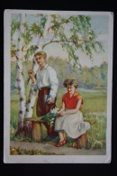 Love In USSR. Romantic. Old Soviet Postcard 1955 - Couples