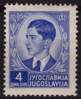 1939 Yugoslavia Jugoslawien Yougoslavie - King Peter II - Mi 399 - 4 Din - MNH - Ongebruikt