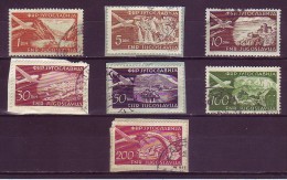 AIRMAIL-LANDSCAPES-DUBROVNIK-PORT-MOSTAR-OLD BRIDGE-LOT-YUGOSLAVIA-1951 - Airmail
