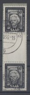 Saarland Minr.273 ZS Zwischensteg Gestempelt Briefstück - Used Stamps