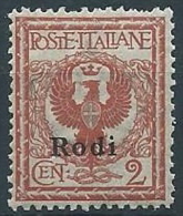 1912 EGEO RODI AQUILA 2 CENT MNH ** - W105-2 - Egée (Rodi)