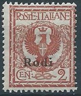 1912 EGEO RODI AQUILA 2 CENT MNH ** - W105-7 - Egée (Rodi)