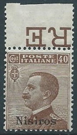 1912 EGEO NISIRO EFFIGIE 40 CENT MNH ** - W094-4 - Egée (Nisiro)