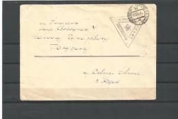 MCOVERS -28 LETTER FROM SEVERODVINSK TO TASHKENT WITH THE TRIANGLE CANCELLATION "MATROSSKOE PISMO BESPLATNO". - Brieven En Documenten