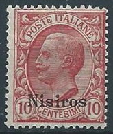 1912 EGEO NISIRO EFFIGIE 10 CENT MNH ** - W095-3 - Ägäis (Nisiro)