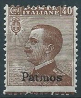 1912 EGEO PATMO EFFIGIE 40 CENT MNH ** - W099-2 - Aegean (Patmo)