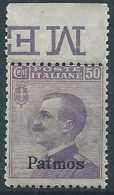 1912 EGEO PATMO EFFIGIE 50 CENT MNH ** - W100 - Aegean (Patmo)